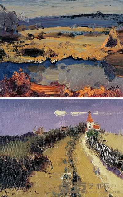 徐里 2002年作 风景 20×25cm